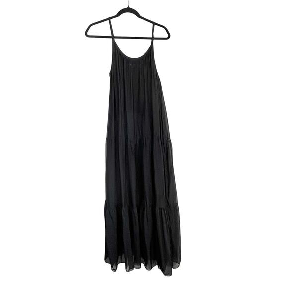 Bella Umbra Tiered Maxi Dress Womens M Silk Flowy Boho Going Out Casual Party - Picture 2 of 7